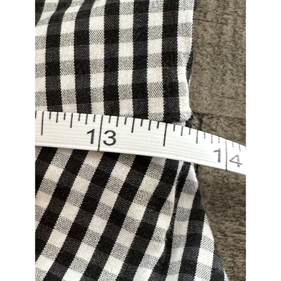 WHITE HOUSE BLACK MARKET Women's 2 Black & White Gingham Sleeveless Peplum Top - Picture 7 of 8